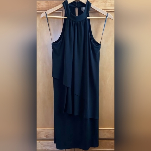 Vince Camuto Dresses & Skirts - Vince Camuto Asymmetrical Halter Short L Little Black Dress Flowy